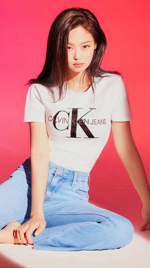 Jennie from BLACKPINK in Calvin Klein Jeans