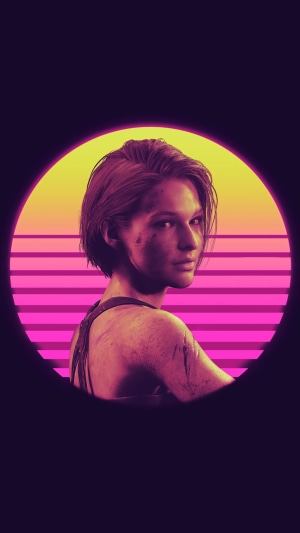 Jill Valentine from Resident Evil 3 Retro Sunset