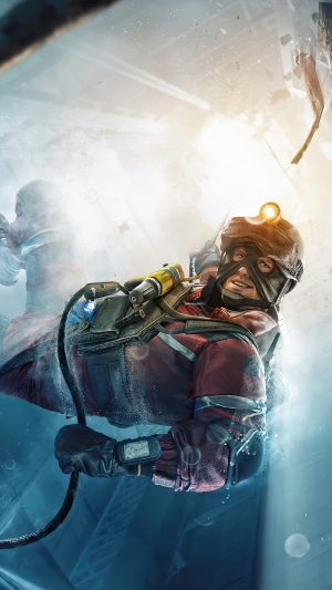 Ace from Rainbow Six Siege underwater