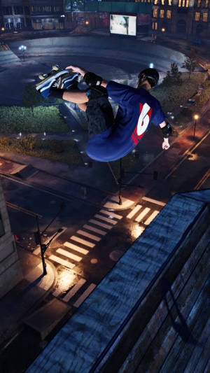 Tony Hawk's Pro Skater 1 + 2 skateboarder performing a trick