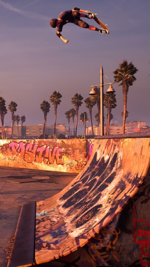 Tony Hawk's Pro Skater 1 + 2 skateboarder performing a trick