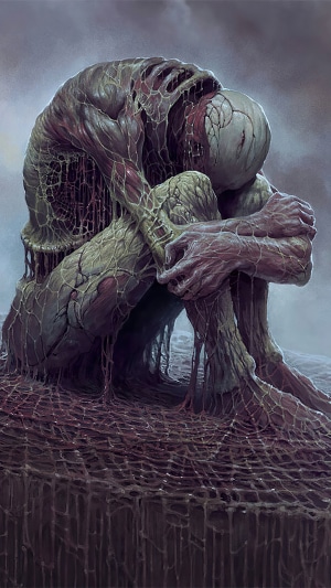 A creature from the video game Scorn