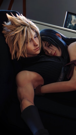 Cloud Strife and Tifa Lockhart from Final Fantasy VII Remake