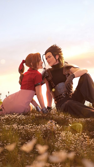 Zack Fair and Aerith Gainsborough from Final Fantasy VII Remake