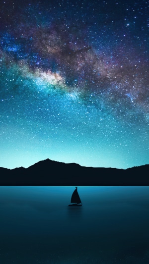 Sailboat under the Milky Way