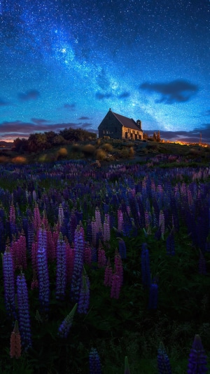 Church of the Good Shepherd under the Milky Way