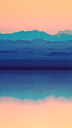 Lake and Mountains Landscape Reflection
