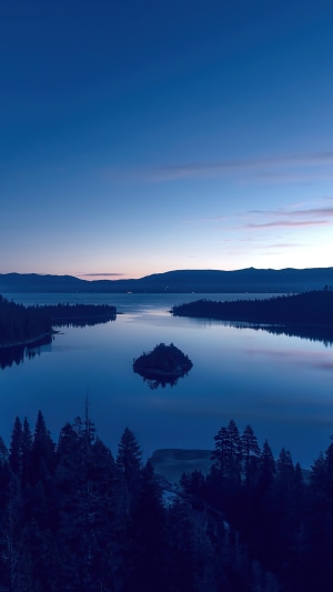 Lake and Forest at Dusk