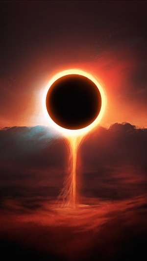 Digital Art of a Black Hole Eclipse