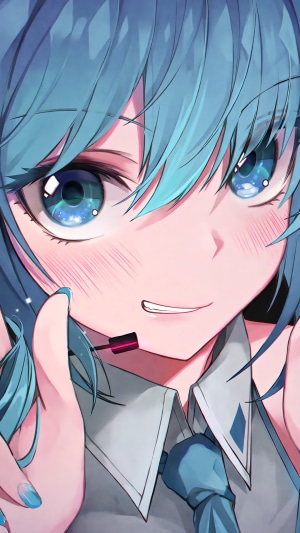 Hatsune Miku Close-up Portrait