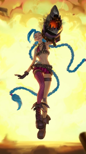 Jinx from League of Legends with Fishbones
