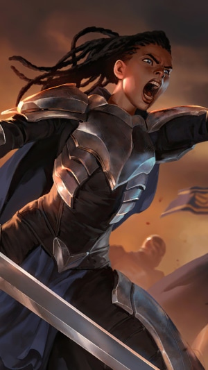 A woman in armor from Legends of Runeterra