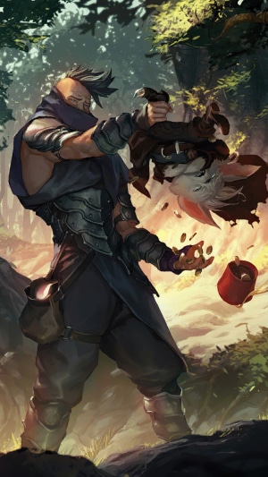 Twisted Fate and a Yordle from Legends of Runeterra