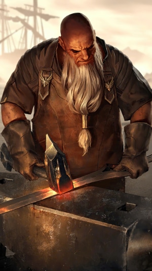 Dwarf Blacksmith from Legends of Runeterra