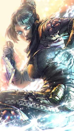 Wraith from Apex Legends holding a dagger