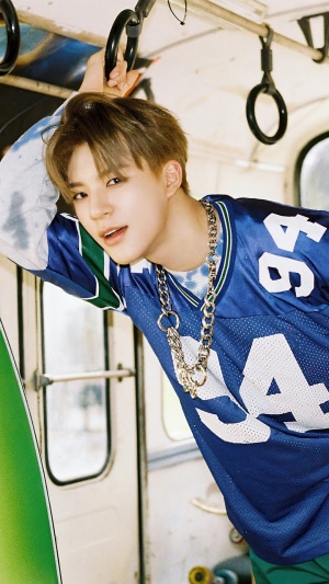 Jeno from NCT Dream on a bus