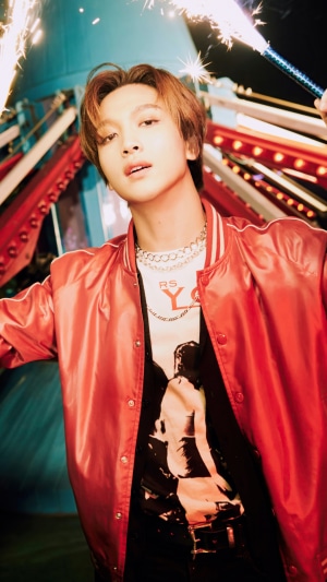 Haechan from NCT Dream with Sparklers