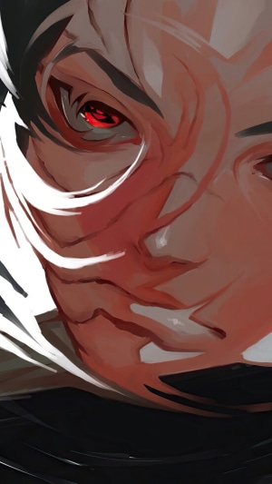 Obito Uchiha from Naruto with Sharingan and Rinnegan