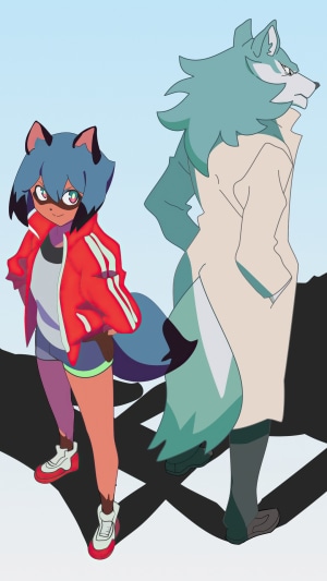 Michiru Kagemori and Shirou Ogami from BNA Brand New Animal