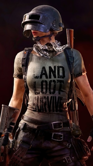 Player from PUBG wearing a helmet and tactical gear