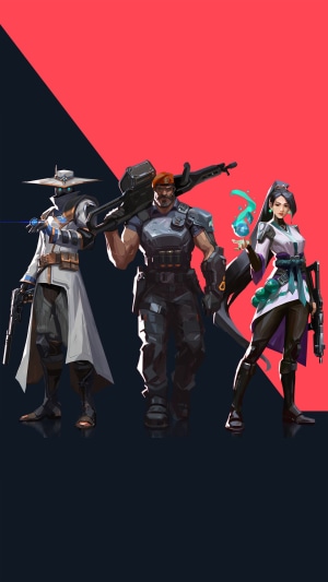 Cypher, Brimstone, and Sage from Valorant