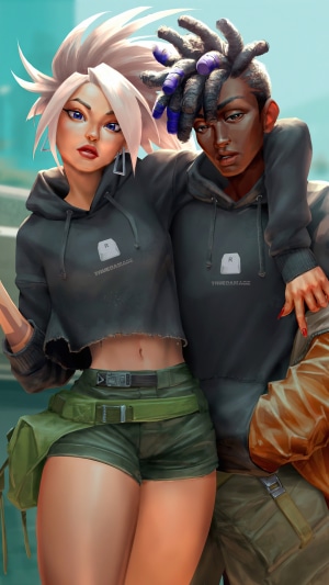 Akali and Ekko from True Damage League of Legends