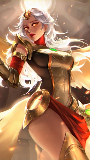 Kayle from League of Legends in Golden Armor