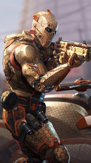 Character from Call of Duty Mobile holding a weapon