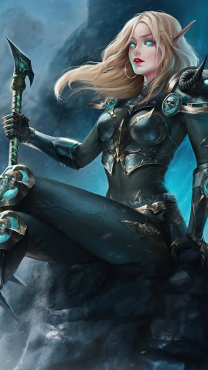Elf warrior with a spear