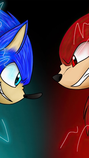 Sonic the Hedgehog and Knuckles from Sonic the Hedgehog 2