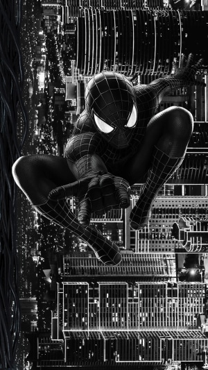 Black Spiderman from Marvel Comics