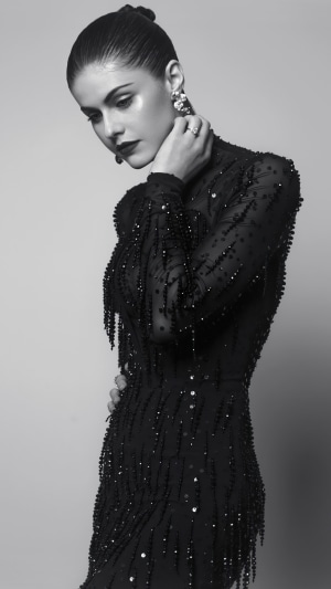 Alexandra Daddario in Monochrome Photoshoot
