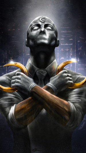 Moon Knight with crescent darts