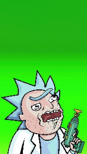 Rick Sanchez from Rick and Morty 8-bit artwork
