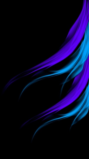Abstract purple and blue wisps on black background
