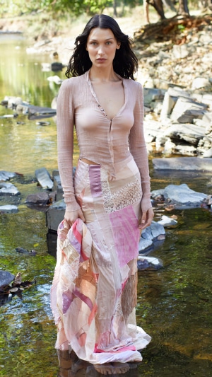 Bella Hadid in a Photoshoot by a River