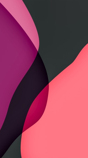 Abstract digital art with overlapping colorful shapes