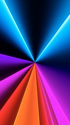 Abstract digital art with colorful light rays