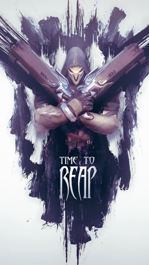 Reaper from Overwatch holding shotguns