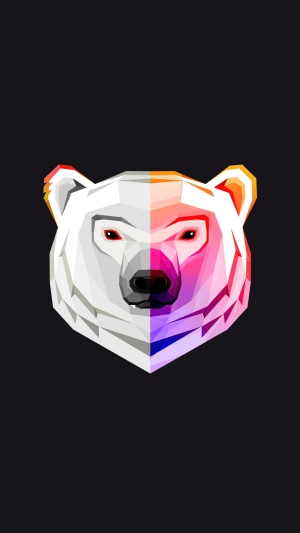 Minimalist polar bear artwork