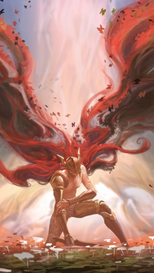 Malenia from Elden Ring with Fiery Cape