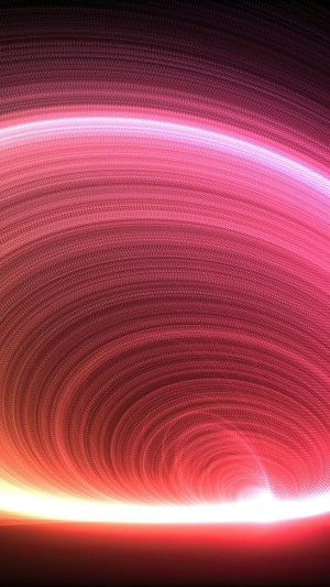 Abstract digital art with swirling pink and red light patterns 4K
