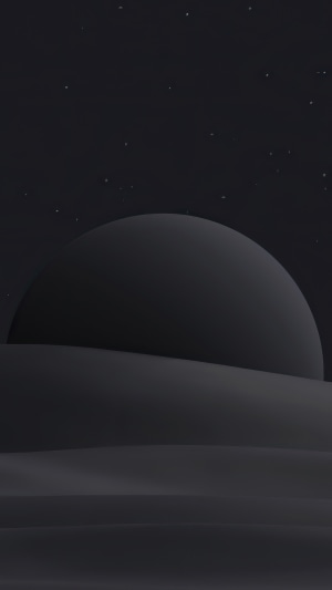 Dark digital art of mountains under starry sky