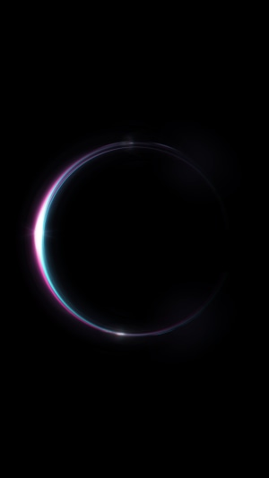 Digital art of a glowing ring on a black background