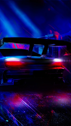 Digital Art of a Car with Spoiler