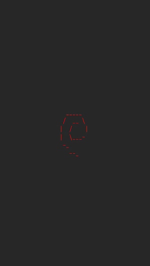 Linux logo made of red dashed lines
