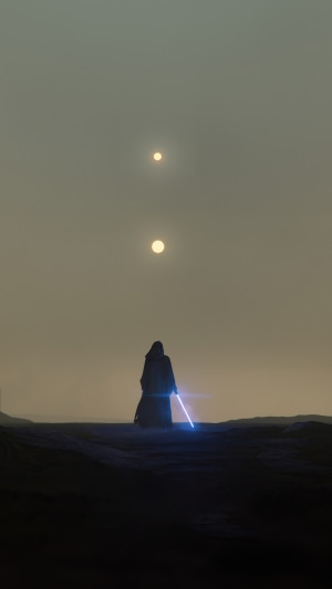 Obi-Wan Kenobi from Star Wars on Tatooine