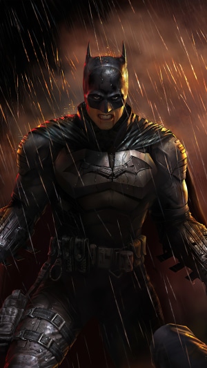 The Batman in the Rain 4K