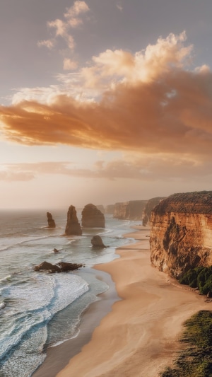 The Twelve Apostles at sunset, Great Ocean Road, Australia