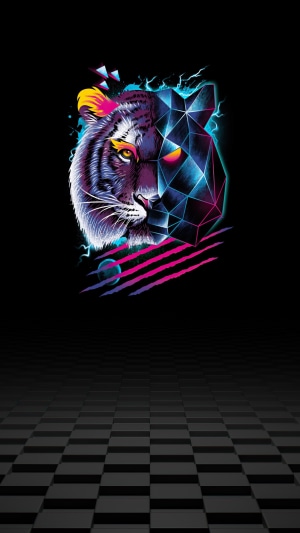 Retrowave Tiger Artwork